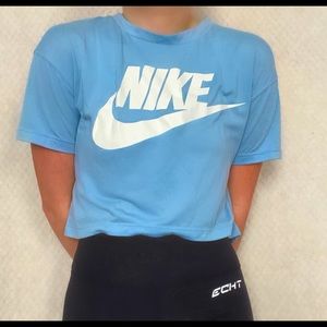 Blue Nike crop top